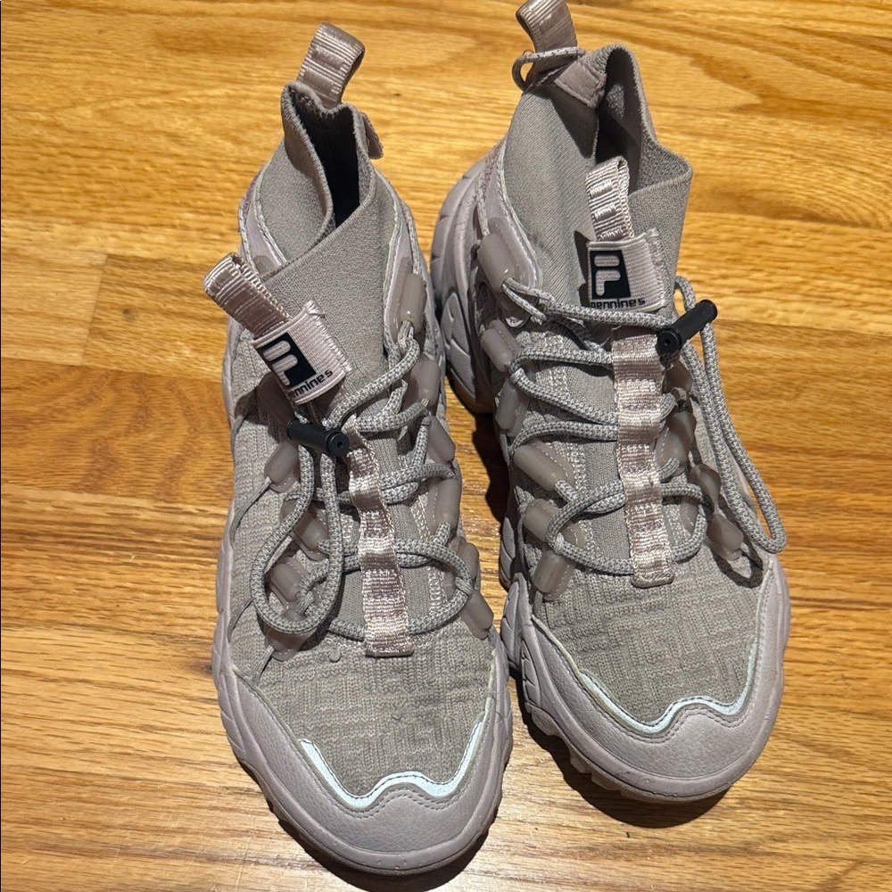 Fila dusty pink Gray High-Top Sneakers